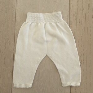 La Coqueta White Knit Sweater Pants 3 Months